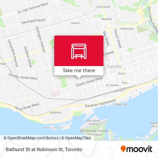 Bathurst St at Robinson St map