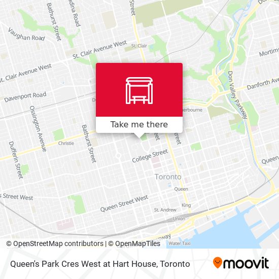 Queen's Park Cres West at Hart House map
