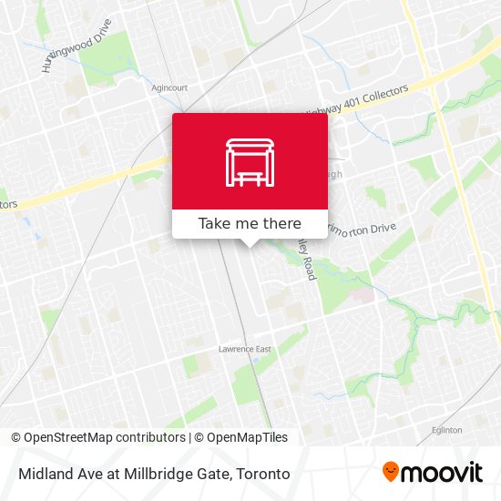 Midland Ave at Millbridge Gate map