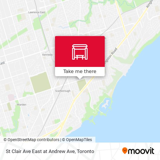 St Clair Ave East at Andrew Ave map