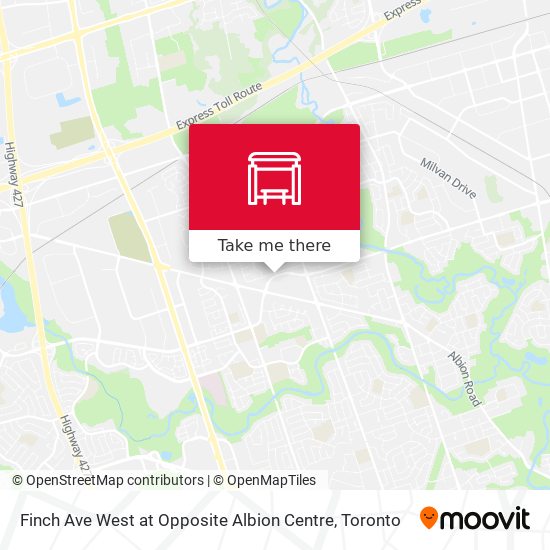 Finch Ave West at Opposite Albion Centre map