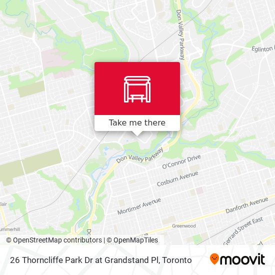 26 Thorncliffe Park Dr at Grandstand Pl map