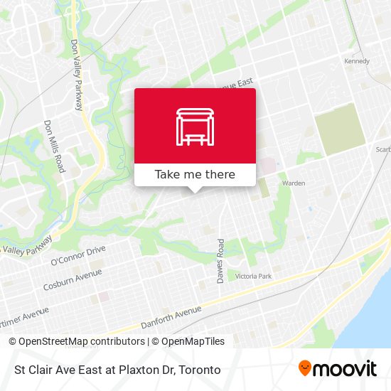 St Clair Ave East at Plaxton Dr map
