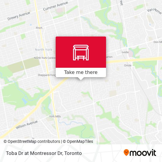 Toba Dr at Montressor Dr map