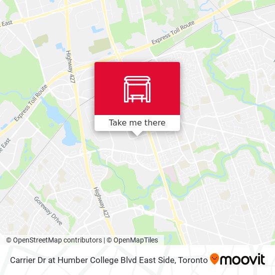 Carrier Dr at Humber College Blvd East Side map