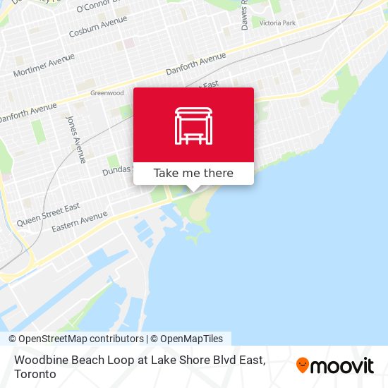 Woodbine Beach Loop at Lake Shore Blvd East map
