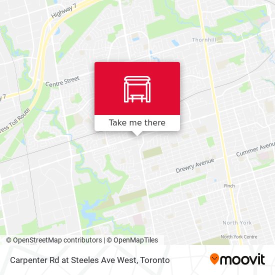 Carpenter Rd at Steeles Ave West map