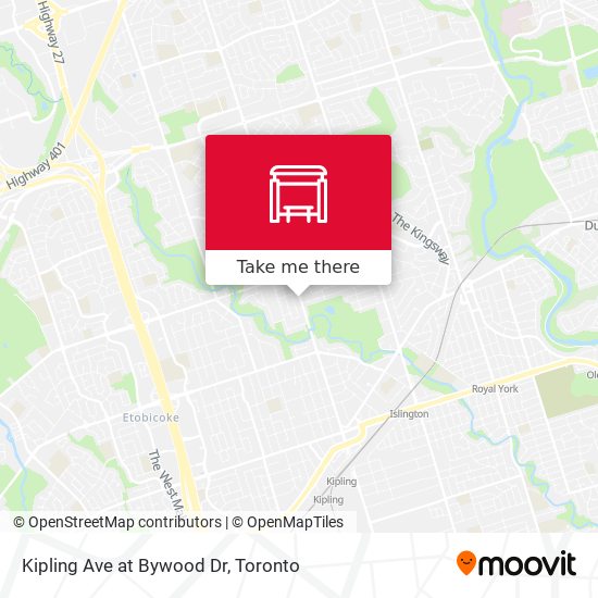 Kipling Ave at Bywood Dr map