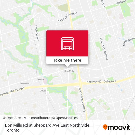 Don Mills Rd at Sheppard Ave East North Side map