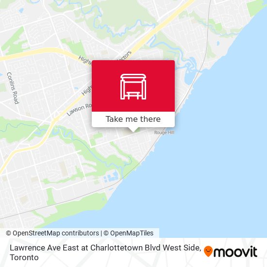Lawrence Ave East at Charlottetown Blvd West Side map