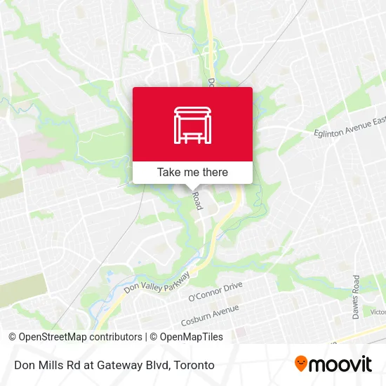 Don Mills Rd at Gateway Blvd map