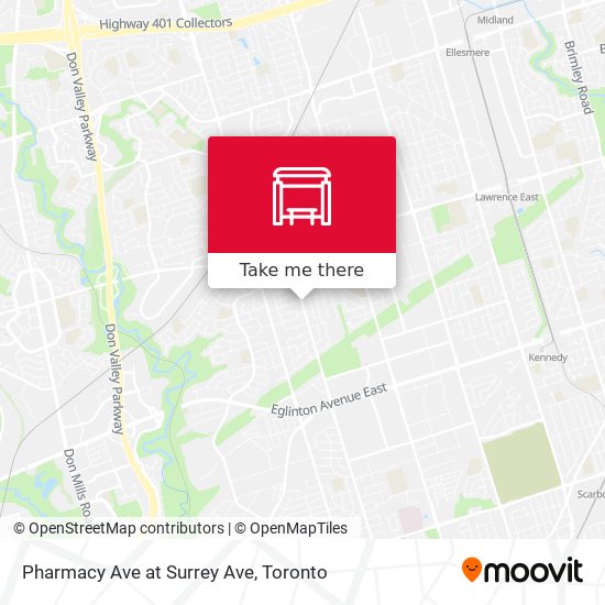 Pharmacy Ave at Surrey Ave map