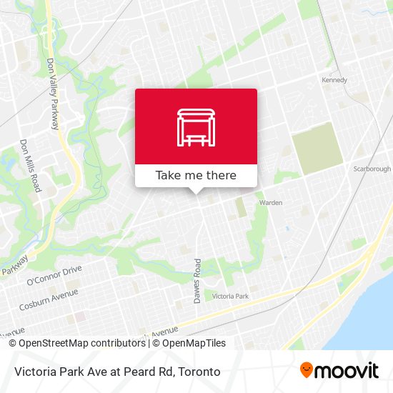 Victoria Park Ave at Peard Rd map