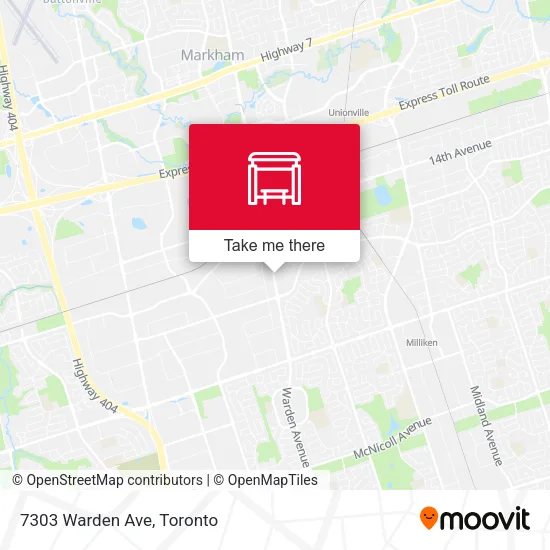 7303 Warden Ave map