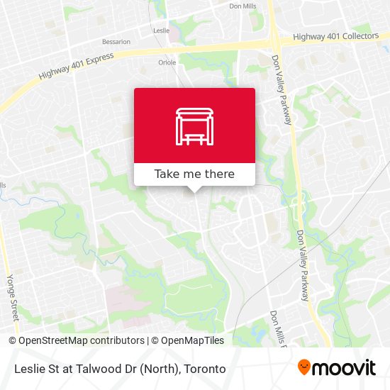 Leslie St at Talwood Dr (North) map