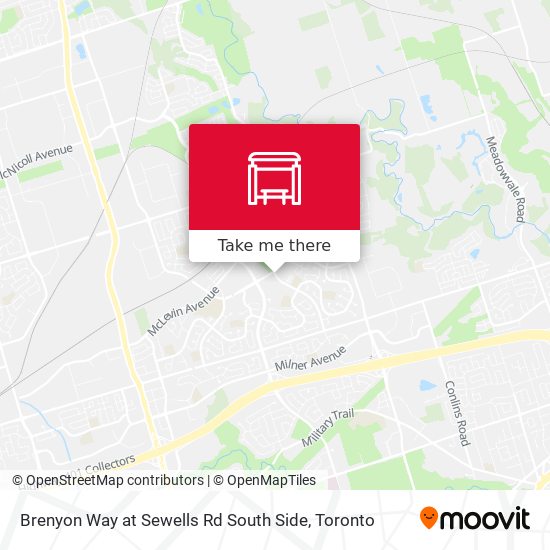 Brenyon Way at Sewells Rd South Side map