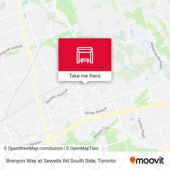 Brenyon Way at Sewells Rd South Side map