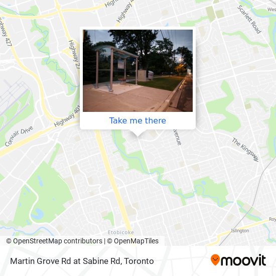 Martin Grove Rd at Sabine Rd map