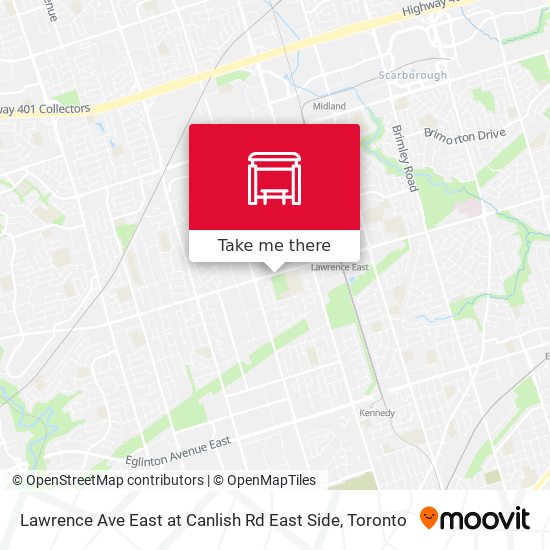 Lawrence Ave East at Canlish Rd East Side map