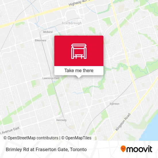Brimley Rd at Fraserton Gate map