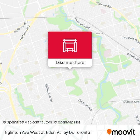 Eglinton Ave West at Eden Valley Dr map