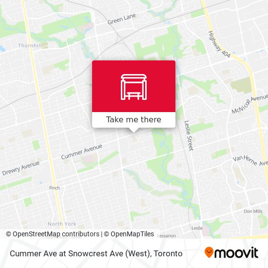 Cummer Ave at Snowcrest Ave (West) map