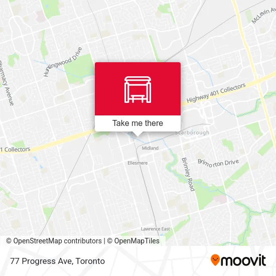 77 Progress Ave map