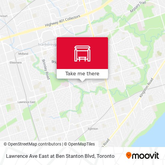 Lawrence Ave East at Ben Stanton Blvd map