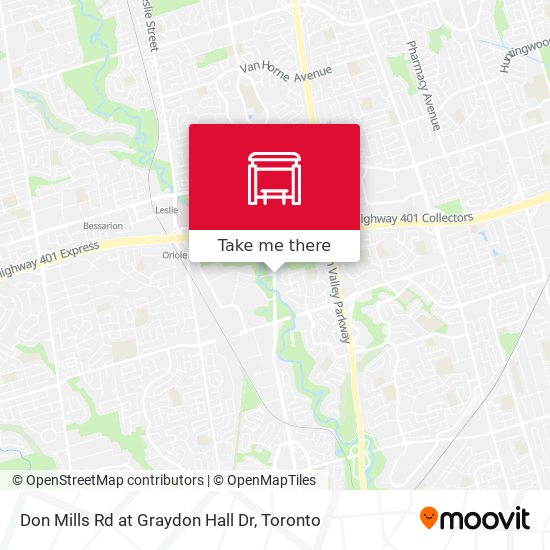 Don Mills Rd at Graydon Hall Dr map