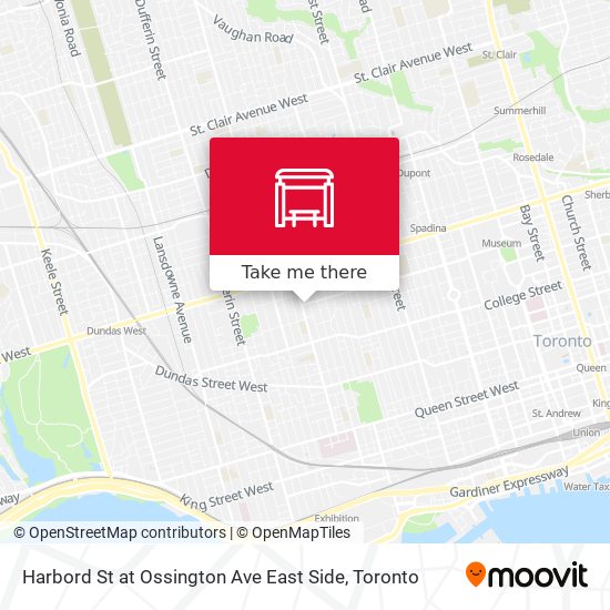 Harbord St at Ossington Ave East Side plan