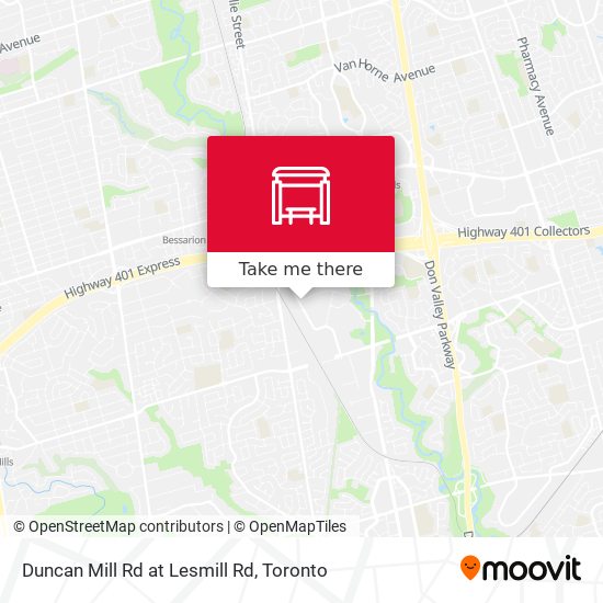 Duncan Mill Rd at Lesmill Rd map