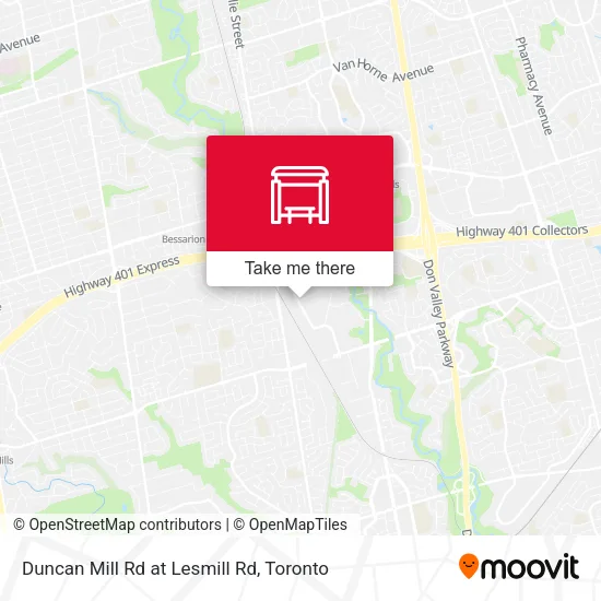 Duncan Mill Rd at Lesmill Rd map