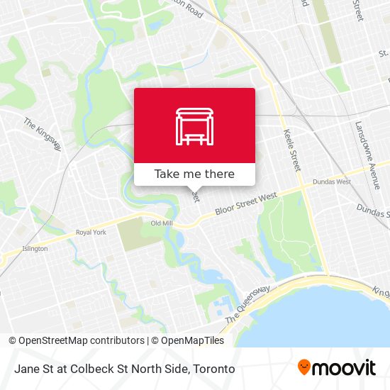 Jane St at Colbeck St North Side map