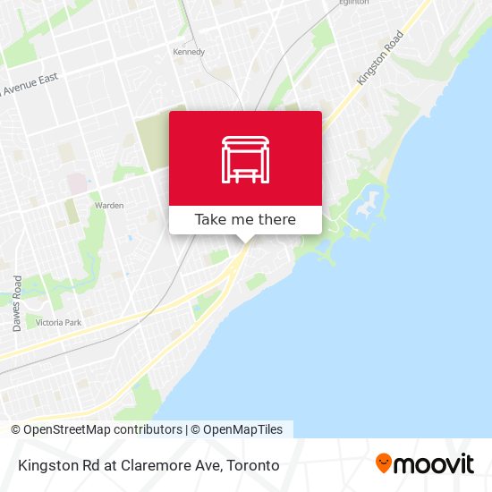 Kingston Rd at Claremore Ave map