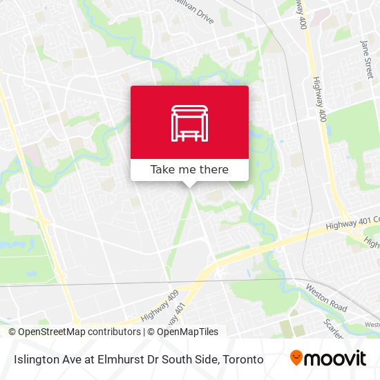 Islington Ave at Elmhurst Dr South Side map