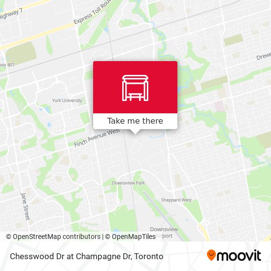 Chesswood Dr at Champagne Dr plan