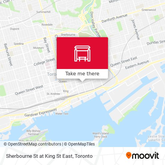 Sherbourne St at King St East map