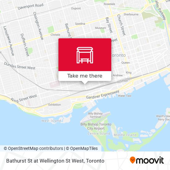 Bathurst St at Wellington St West map