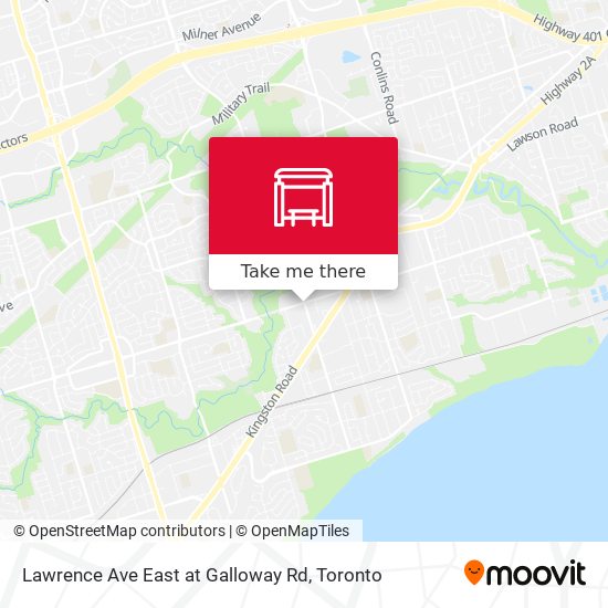 Lawrence Ave East at Galloway Rd map