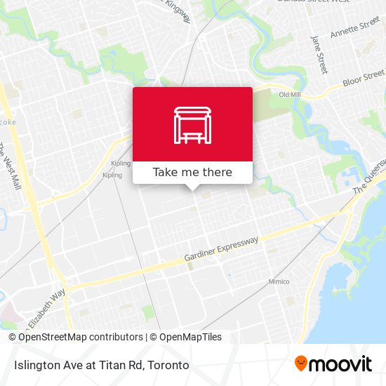 Islington Ave at Titan Rd map