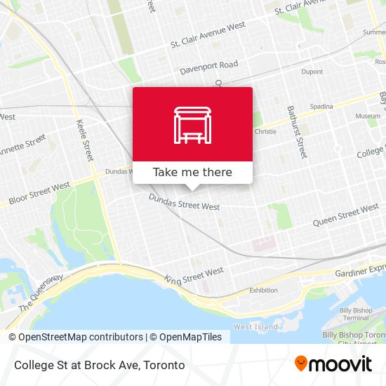 College St at Brock Ave map