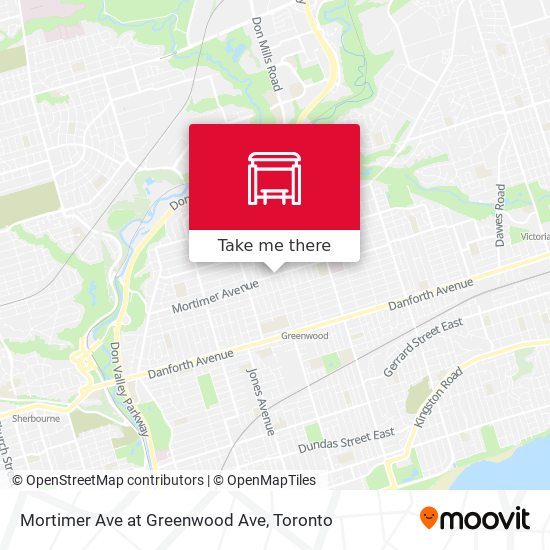 Mortimer Ave at Greenwood Ave map