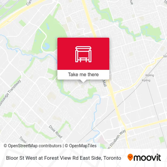 Bloor St West at Forest View Rd East Side map