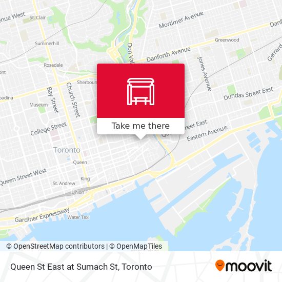 Queen St East at Sumach St plan