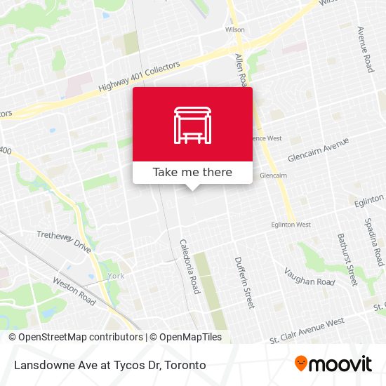 Lansdowne Ave at Tycos Dr map