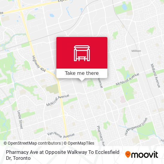 Pharmacy Ave at Opposite Walkway To Ecclesfield Dr map