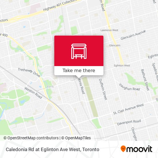 Caledonia Rd at Eglinton Ave West map