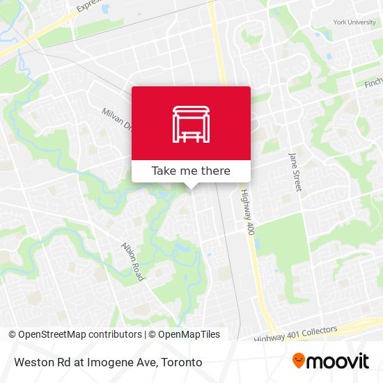 Weston Rd at Imogene Ave map