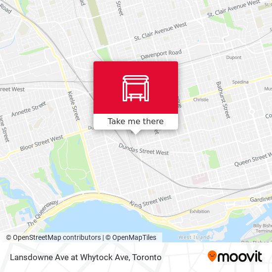 Lansdowne Ave at Whytock Ave map