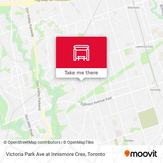 Victoria Park Ave at Innismore Cres map